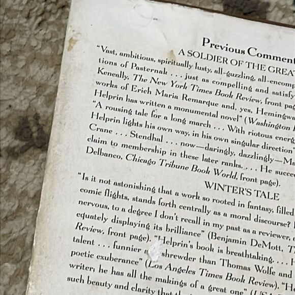 Memoir from Antproof Case by Mark Helprin Hardcover Book - Picture 9 of 13